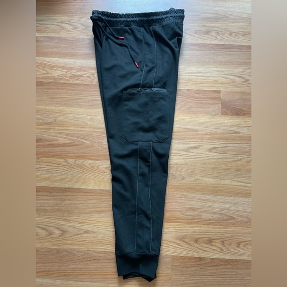 EUC Men Size Small Prada Drawstring Cotton Cargo Pants With Logo Plaque In Black - Picture 4 of 13